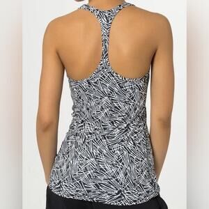 Nike Dri Fit Slim Fit Black and White Print Tank size XS